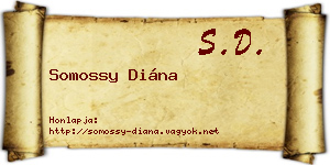 Somossy Diána névjegykártya